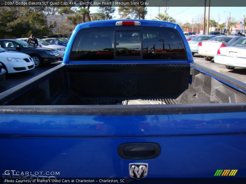 Electric Blue Pearl / Medium Slate Gray 2007 Dodge Dakota SLT Quad Cab 4x4