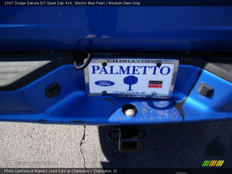 Electric Blue Pearl / Medium Slate Gray 2007 Dodge Dakota SLT Quad Cab 4x4