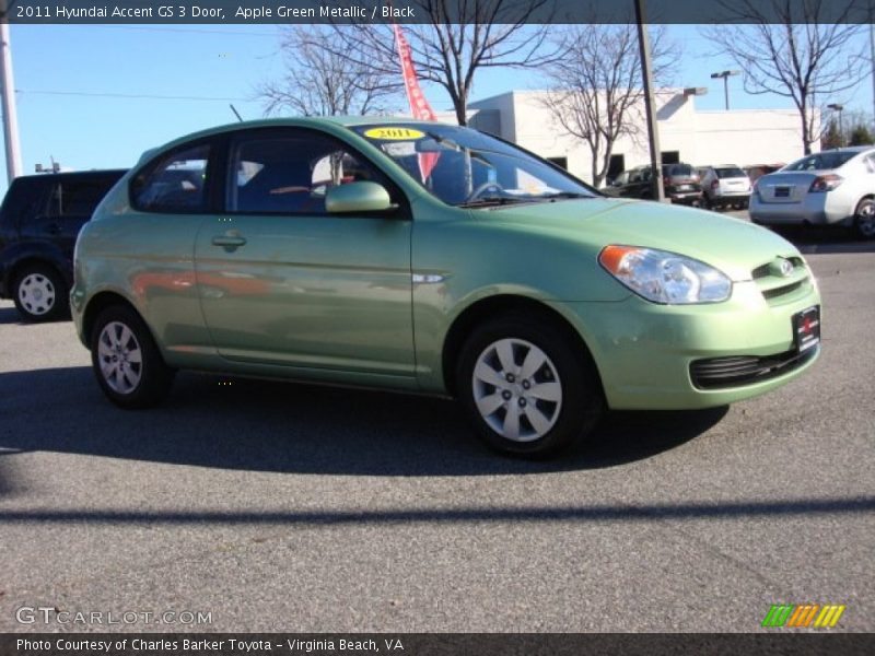 Apple Green Metallic / Black 2011 Hyundai Accent GS 3 Door