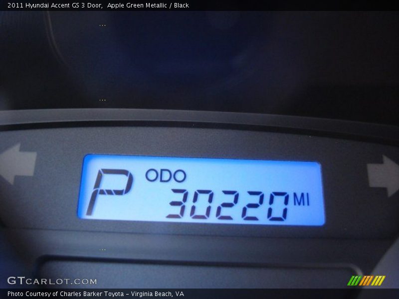 Apple Green Metallic / Black 2011 Hyundai Accent GS 3 Door