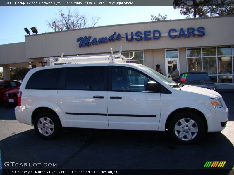 Stone White / Dark Slate Gray/Light Shale 2010 Dodge Grand Caravan C/V