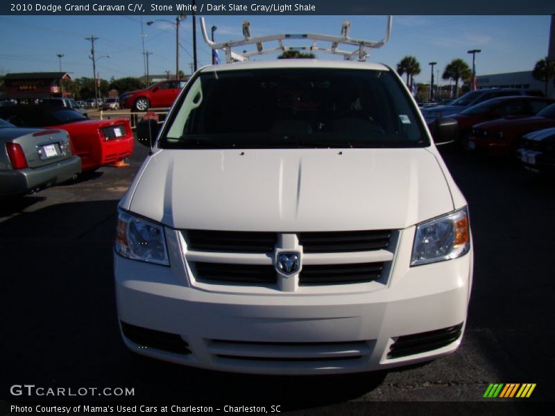 Stone White / Dark Slate Gray/Light Shale 2010 Dodge Grand Caravan C/V