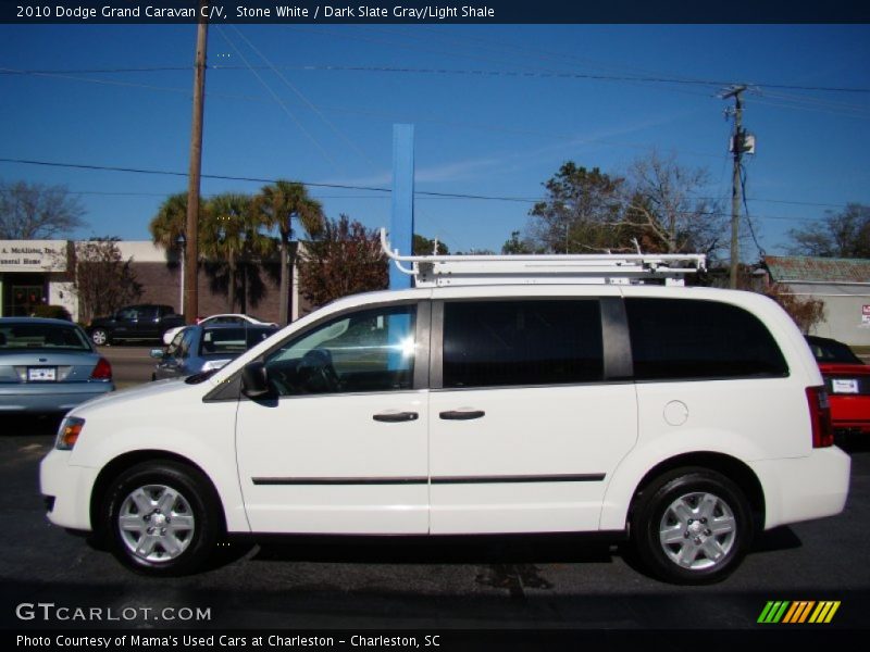 Stone White / Dark Slate Gray/Light Shale 2010 Dodge Grand Caravan C/V