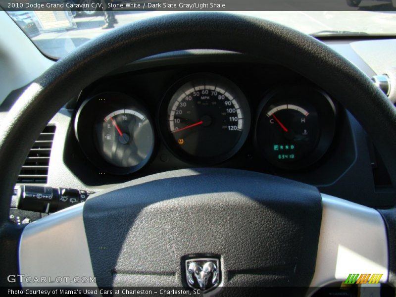 Stone White / Dark Slate Gray/Light Shale 2010 Dodge Grand Caravan C/V