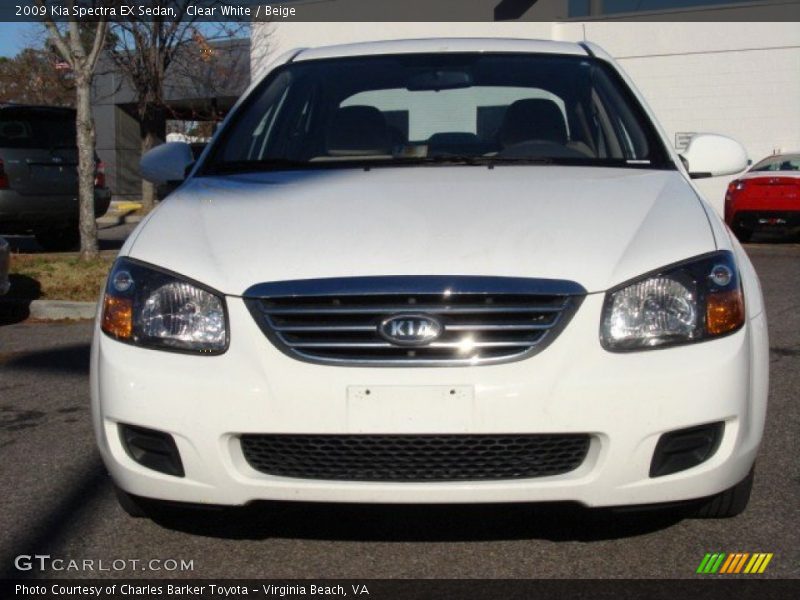 Clear White / Beige 2009 Kia Spectra EX Sedan