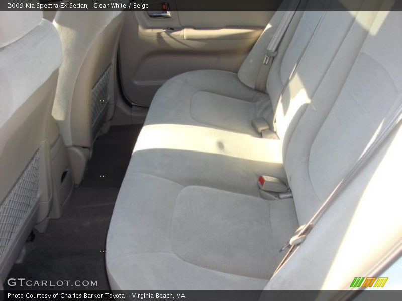 Clear White / Beige 2009 Kia Spectra EX Sedan