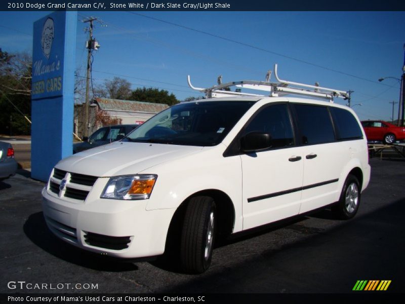 Stone White / Dark Slate Gray/Light Shale 2010 Dodge Grand Caravan C/V