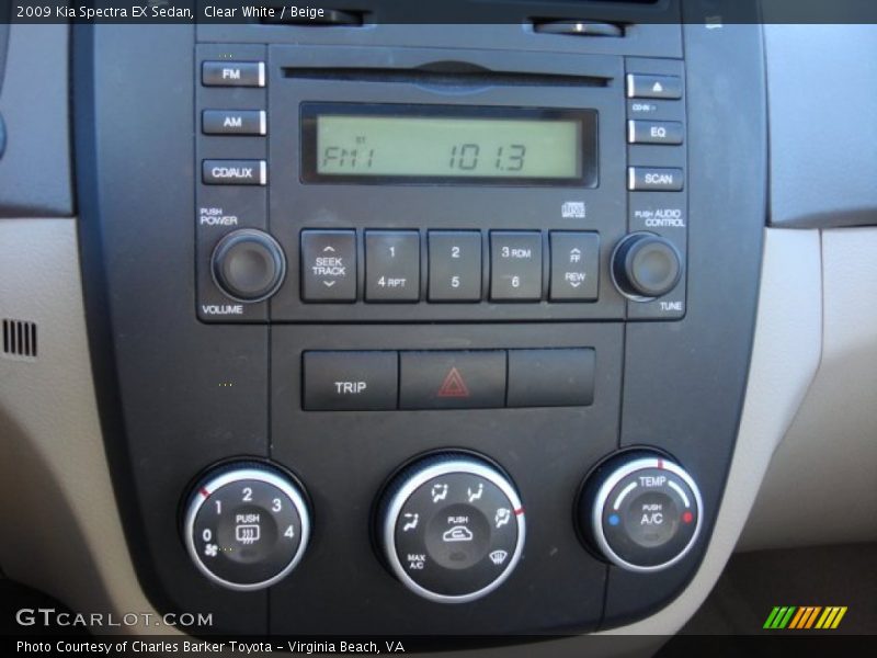Controls of 2009 Spectra EX Sedan