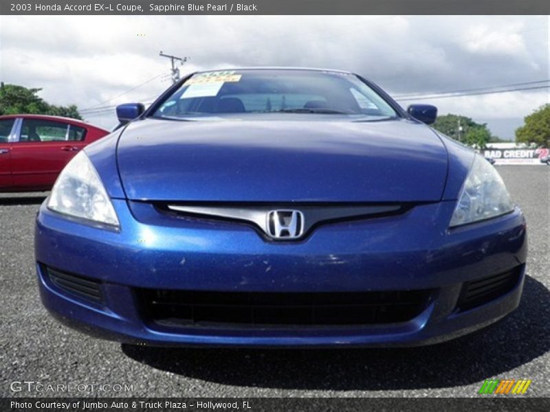 Sapphire Blue Pearl / Black 2003 Honda Accord EX-L Coupe