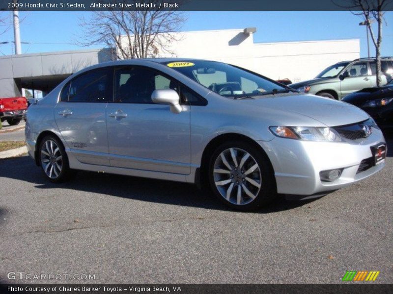 Alabaster Silver Metallic / Black 2009 Honda Civic Si Sedan