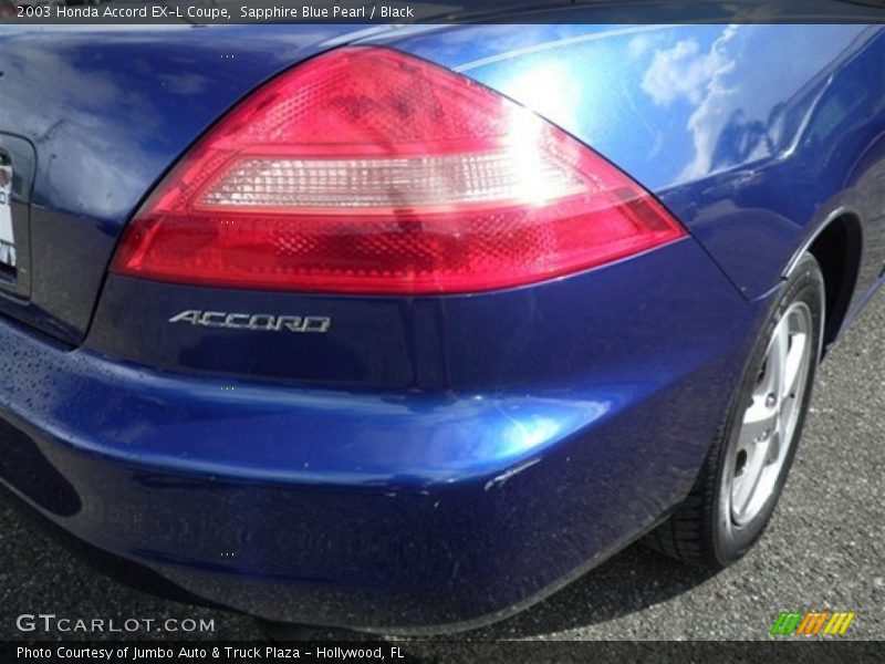 Sapphire Blue Pearl / Black 2003 Honda Accord EX-L Coupe