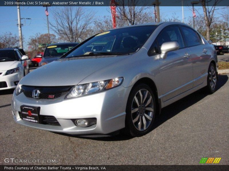 Alabaster Silver Metallic / Black 2009 Honda Civic Si Sedan