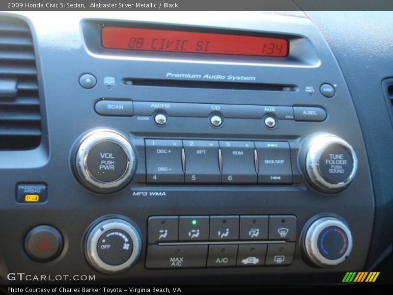 Alabaster Silver Metallic / Black 2009 Honda Civic Si Sedan