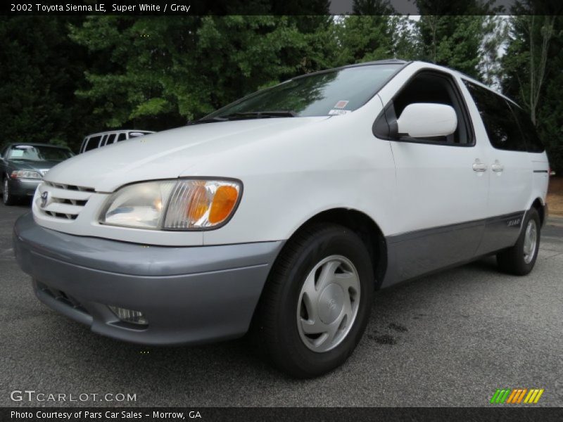Super White / Gray 2002 Toyota Sienna LE