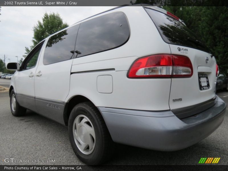 Super White / Gray 2002 Toyota Sienna LE