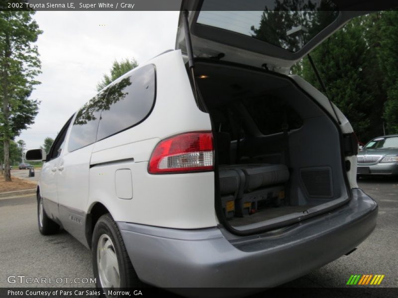Super White / Gray 2002 Toyota Sienna LE