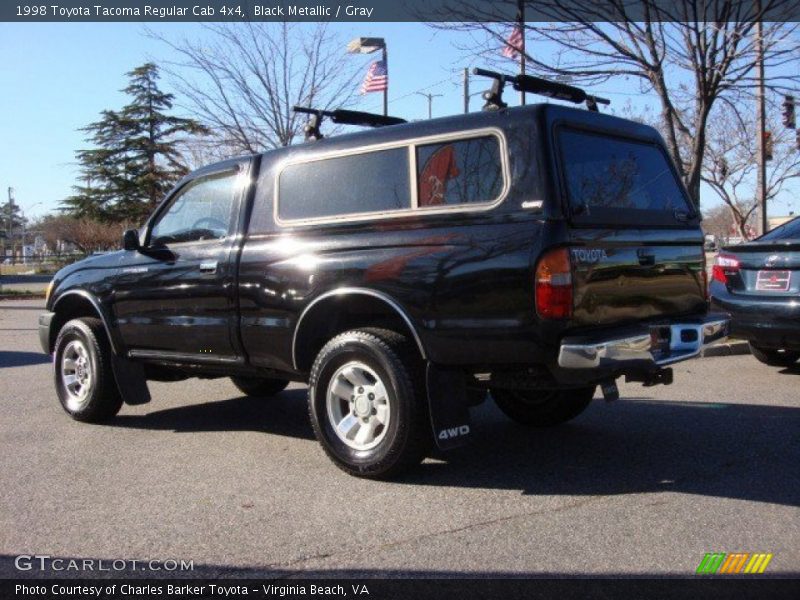Black Metallic / Gray 1998 Toyota Tacoma Regular Cab 4x4