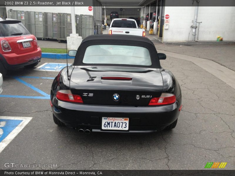 Jet Black / Black 2002 BMW Z3 2.5i Roadster