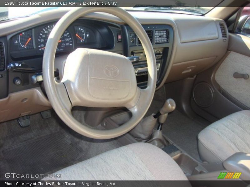 Black Metallic / Gray 1998 Toyota Tacoma Regular Cab 4x4