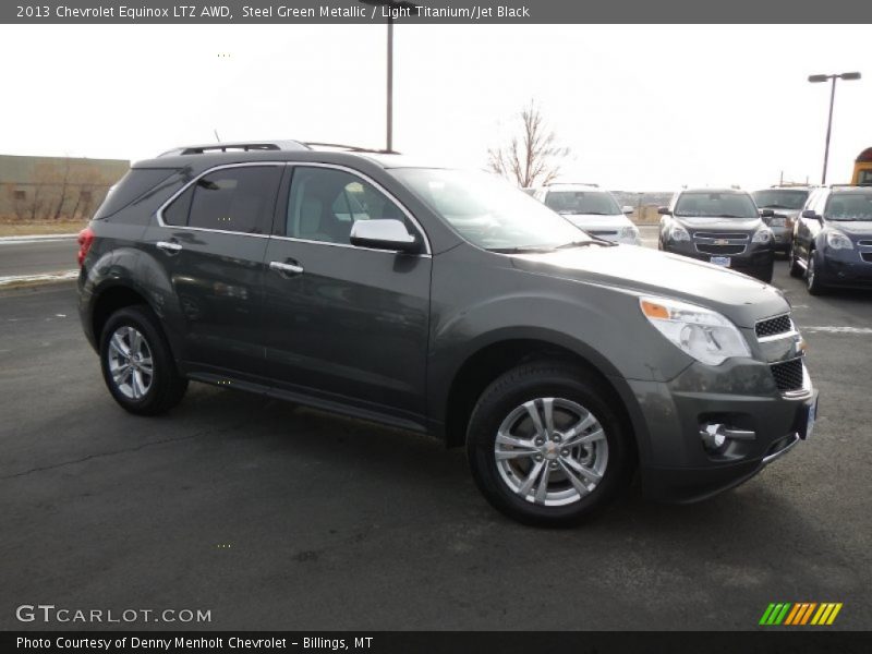 Steel Green Metallic / Light Titanium/Jet Black 2013 Chevrolet Equinox LTZ AWD