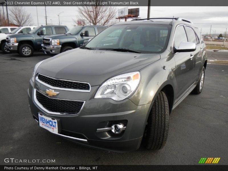 Steel Green Metallic / Light Titanium/Jet Black 2013 Chevrolet Equinox LTZ AWD