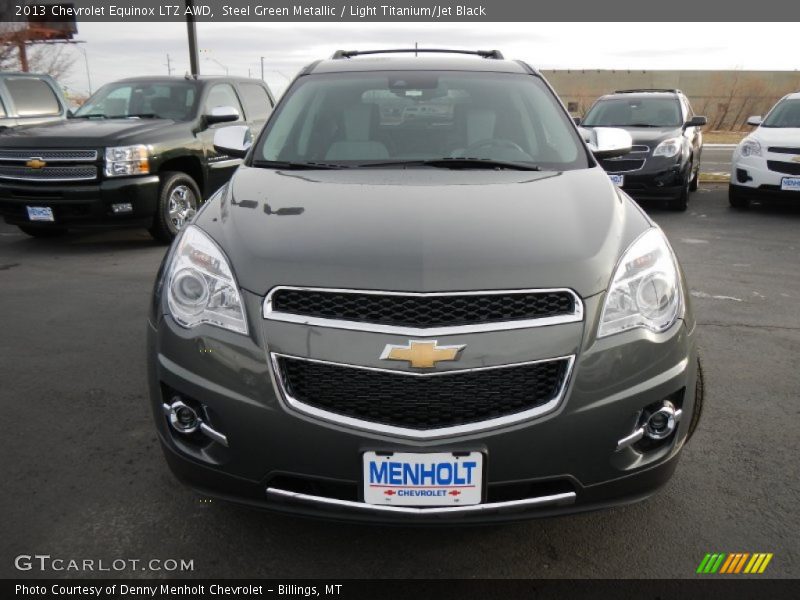 Steel Green Metallic / Light Titanium/Jet Black 2013 Chevrolet Equinox LTZ AWD