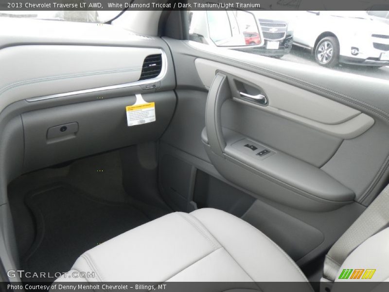 White Diamond Tricoat / Dark Titanium/Light Titanium 2013 Chevrolet Traverse LT AWD