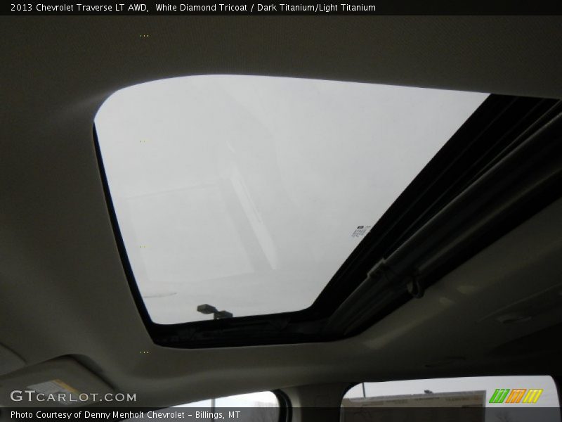 White Diamond Tricoat / Dark Titanium/Light Titanium 2013 Chevrolet Traverse LT AWD