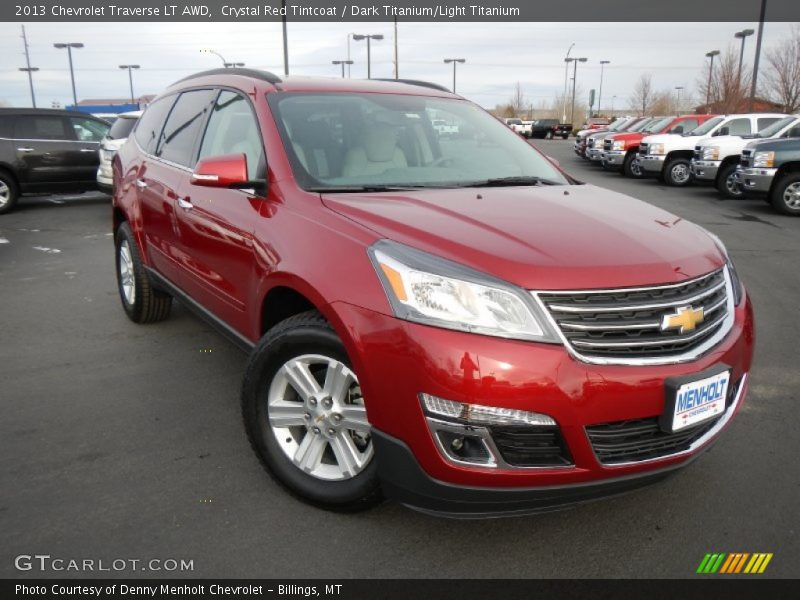 Crystal Red Tintcoat / Dark Titanium/Light Titanium 2013 Chevrolet Traverse LT AWD