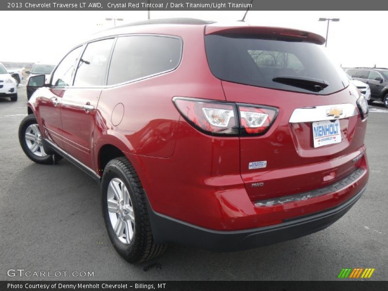 Crystal Red Tintcoat / Dark Titanium/Light Titanium 2013 Chevrolet Traverse LT AWD