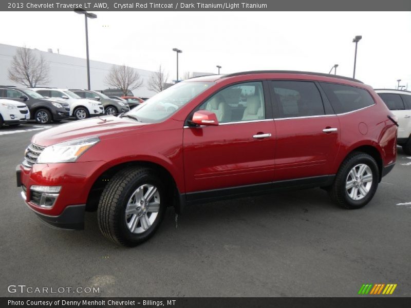 Crystal Red Tintcoat / Dark Titanium/Light Titanium 2013 Chevrolet Traverse LT AWD