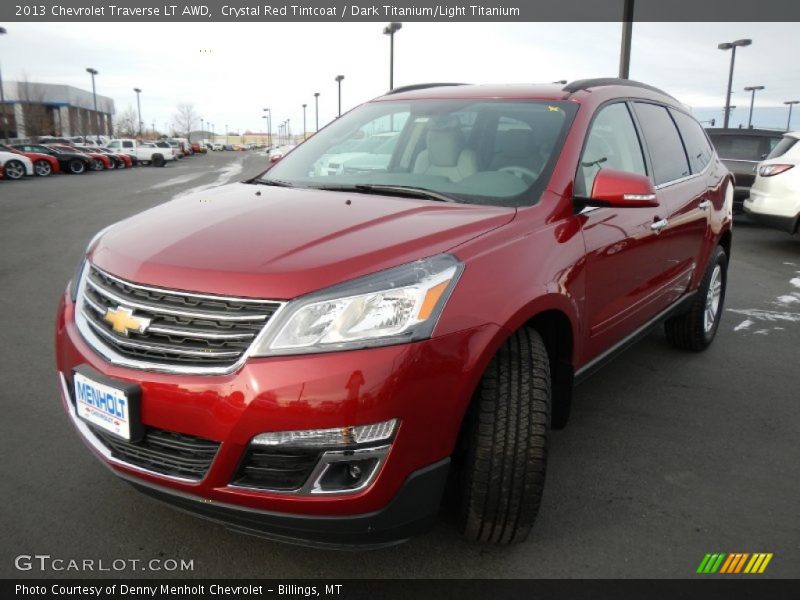 Crystal Red Tintcoat / Dark Titanium/Light Titanium 2013 Chevrolet Traverse LT AWD