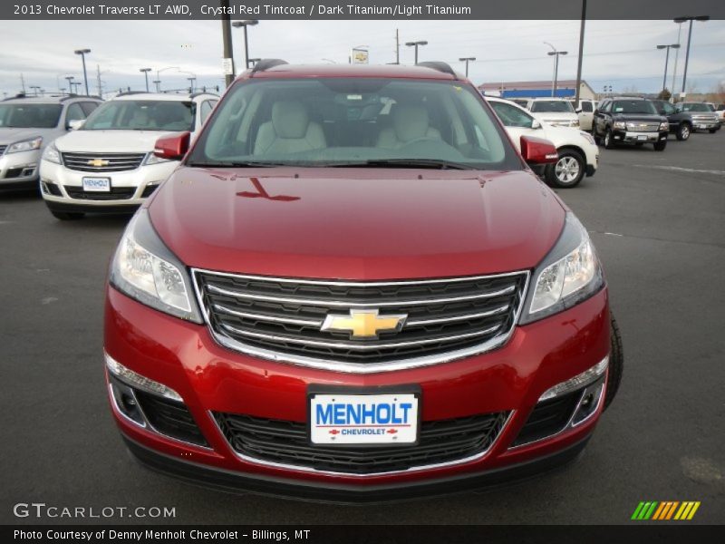 Crystal Red Tintcoat / Dark Titanium/Light Titanium 2013 Chevrolet Traverse LT AWD