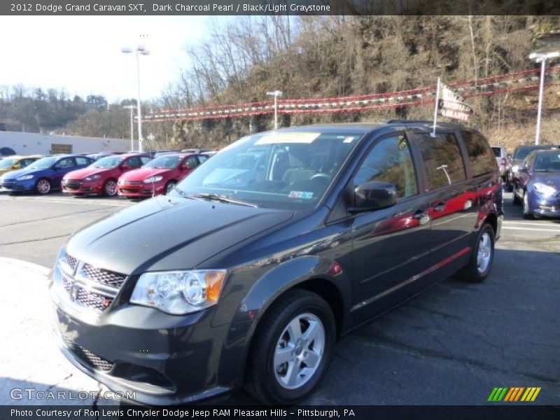 Dark Charcoal Pearl / Black/Light Graystone 2012 Dodge Grand Caravan SXT