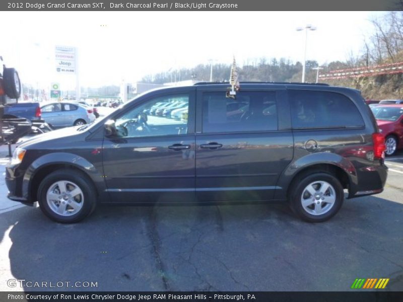 Dark Charcoal Pearl / Black/Light Graystone 2012 Dodge Grand Caravan SXT