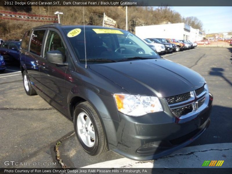 Dark Charcoal Pearl / Black/Light Graystone 2012 Dodge Grand Caravan SXT
