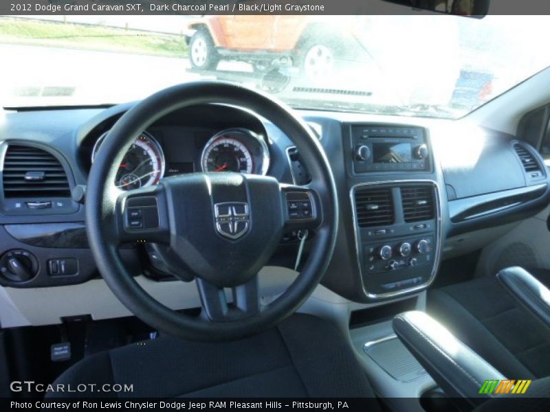 Dark Charcoal Pearl / Black/Light Graystone 2012 Dodge Grand Caravan SXT