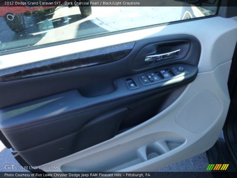 Dark Charcoal Pearl / Black/Light Graystone 2012 Dodge Grand Caravan SXT