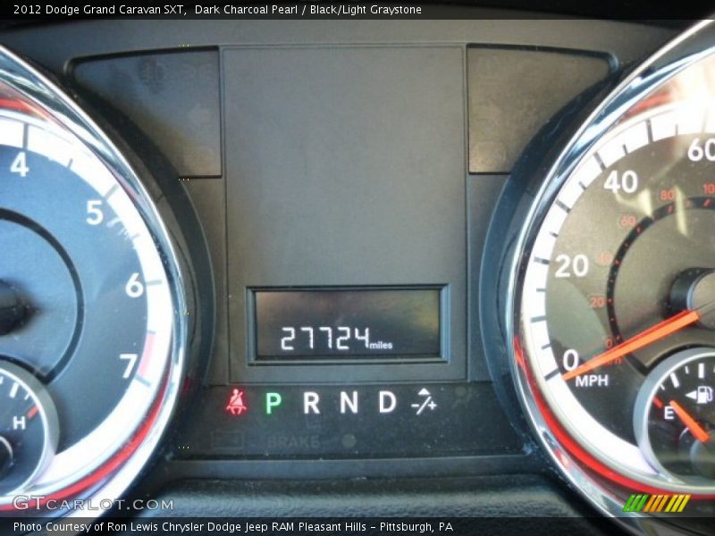 Dark Charcoal Pearl / Black/Light Graystone 2012 Dodge Grand Caravan SXT
