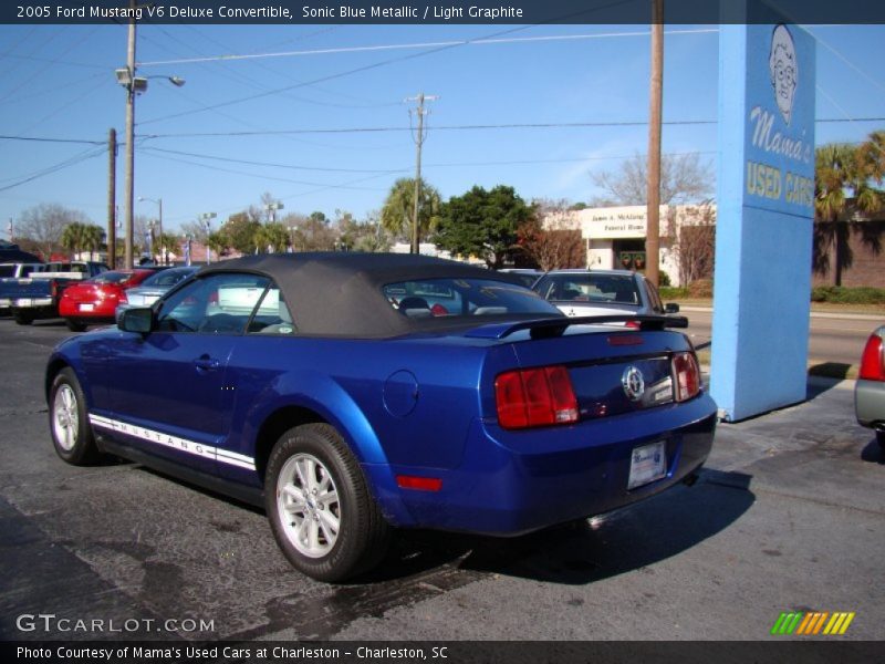 Sonic Blue Metallic / Light Graphite 2005 Ford Mustang V6 Deluxe Convertible