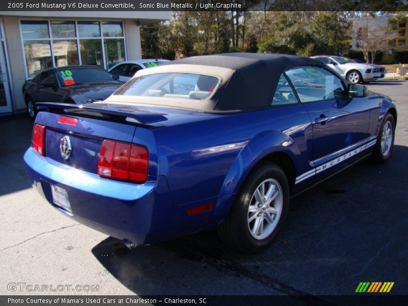 Sonic Blue Metallic / Light Graphite 2005 Ford Mustang V6 Deluxe Convertible