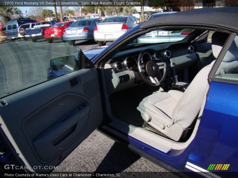 Sonic Blue Metallic / Light Graphite 2005 Ford Mustang V6 Deluxe Convertible