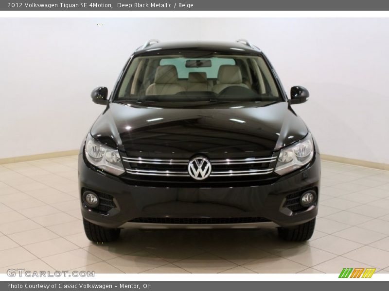 Deep Black Metallic / Beige 2012 Volkswagen Tiguan SE 4Motion