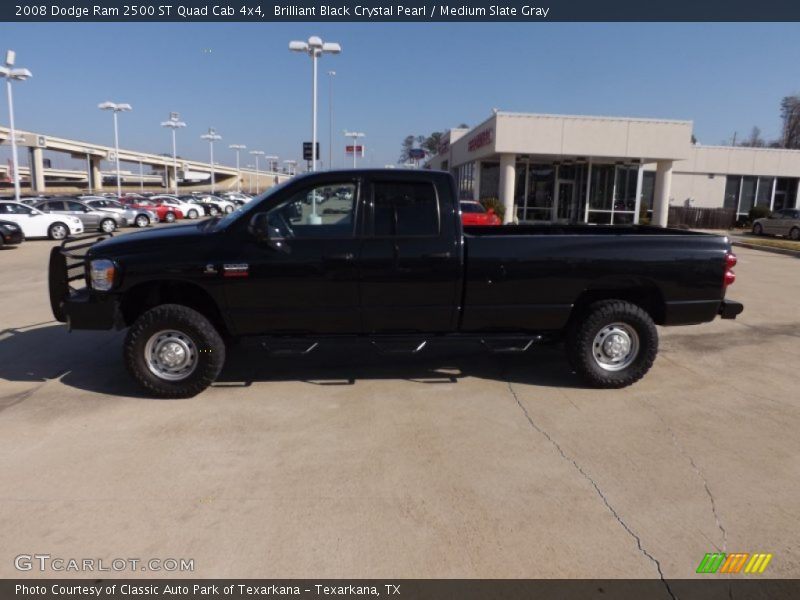 Brilliant Black Crystal Pearl / Medium Slate Gray 2008 Dodge Ram 2500 ST Quad Cab 4x4