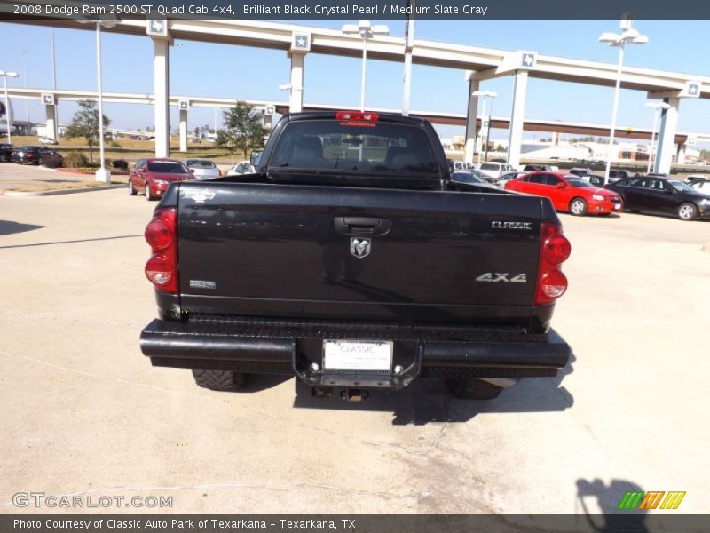 Brilliant Black Crystal Pearl / Medium Slate Gray 2008 Dodge Ram 2500 ST Quad Cab 4x4