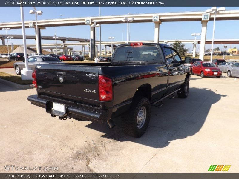 Brilliant Black Crystal Pearl / Medium Slate Gray 2008 Dodge Ram 2500 ST Quad Cab 4x4