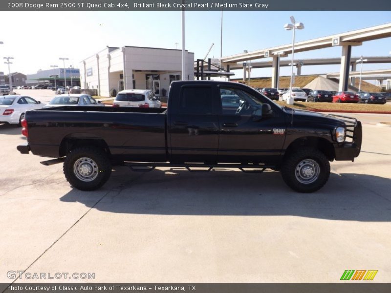 Brilliant Black Crystal Pearl / Medium Slate Gray 2008 Dodge Ram 2500 ST Quad Cab 4x4