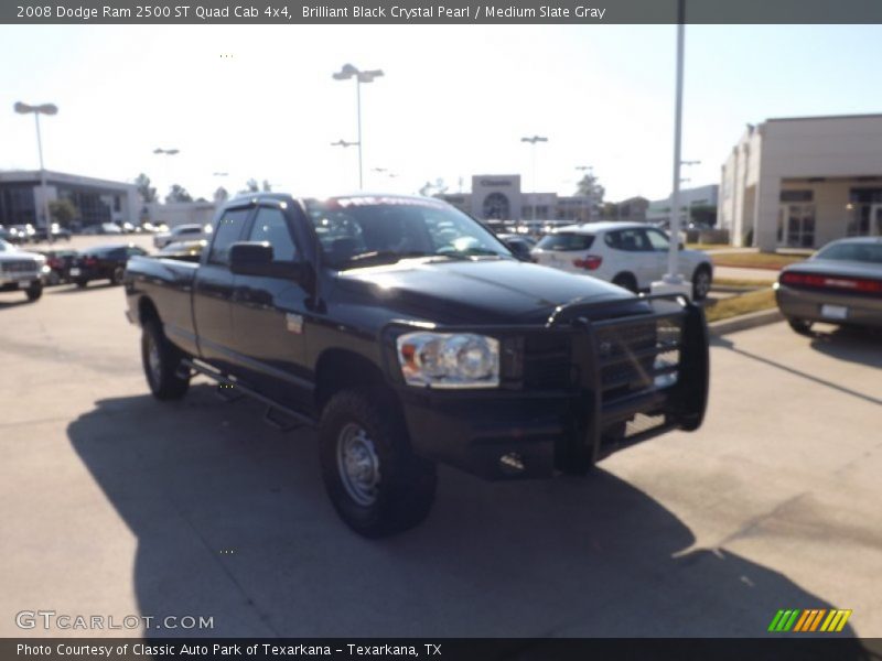 Brilliant Black Crystal Pearl / Medium Slate Gray 2008 Dodge Ram 2500 ST Quad Cab 4x4