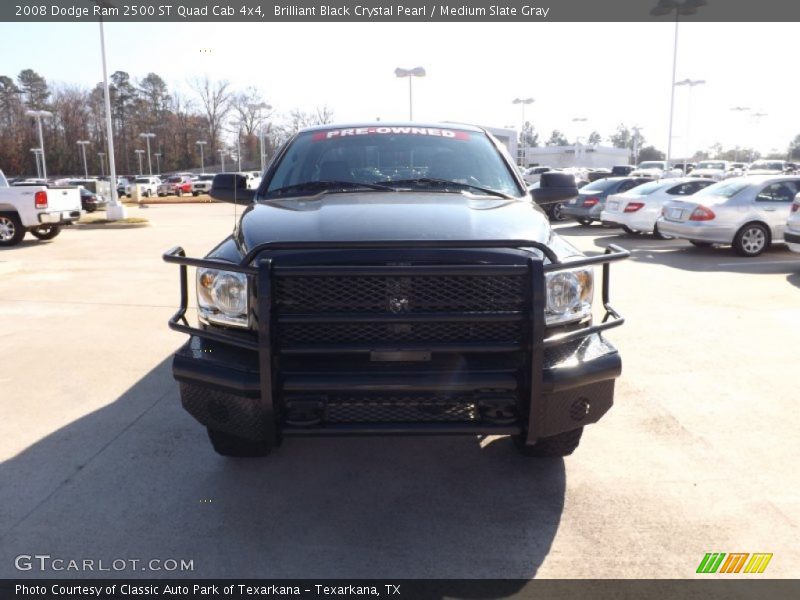 Brilliant Black Crystal Pearl / Medium Slate Gray 2008 Dodge Ram 2500 ST Quad Cab 4x4