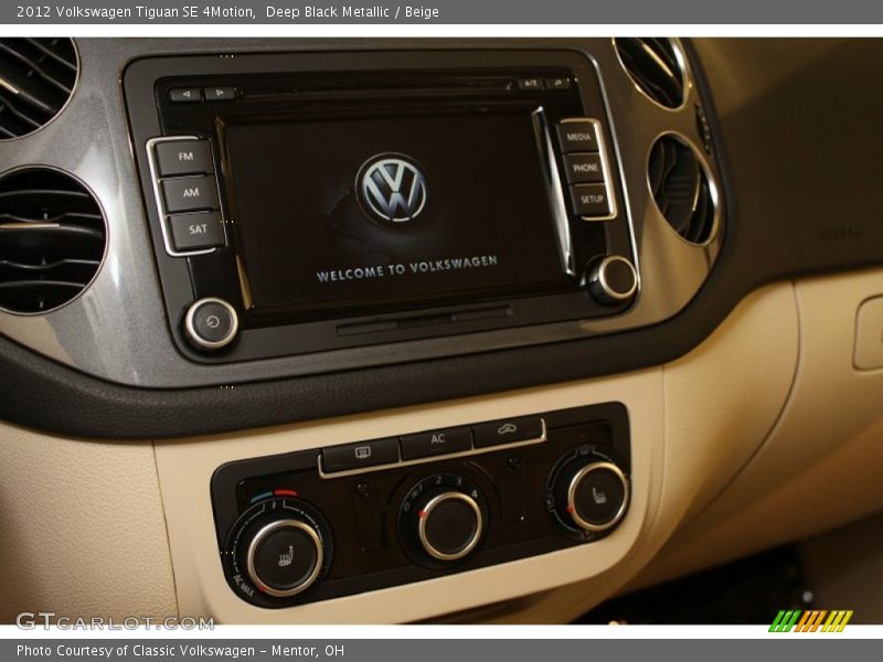 Deep Black Metallic / Beige 2012 Volkswagen Tiguan SE 4Motion